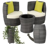 Outdoor Table & Chairs | Poly Rattan Aluminum Garden Patio Balcony Furniture