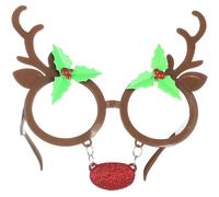 tectake Novelty Reindeer & Leaves Glasses in Brown TECTAKE Brown One Size