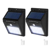 tectake Outdoor Lights Set Of 2 in Black | Size: 2 Pack TECTAKE Black 2 Pack