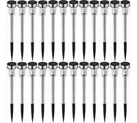 tectake Outdoor Lights Set Of 24 in Silver | Size: 24 Pack TECTAKE Silver 24 Pack