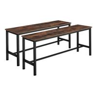 tectake Pair Of Benches Fairfield in Brown TECTAKE Brown