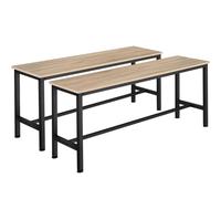 tectake Pair Of Benches Fairfield in Light Oak TECTAKE Light Oak