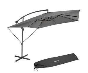 tectake Parasol Apollo in Light Grey | Size: Large TECTAKE Light Grey Large