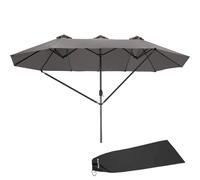 tectake Parasol Silia in Grey | Size: Large TECTAKE Grey Large