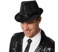 tectake Party Hat With Sequins in Black TECTAKE Black One Size