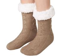 tectake Patterned Cosy Socks Brown | Size: 40-42 TECTAKE Brown 40-42