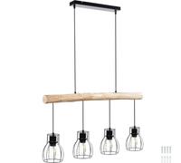 tectake Pendant Light Woody in Black TECTAKE Black