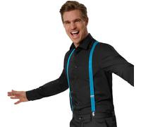 tectake Plain Trouser Braces in Blue TECTAKE Blue One Size