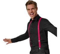 tectake Plain Trouser Braces in Pink TECTAKE Pink One Size