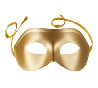 tectake Plain Venetian Mask in Gold TECTAKE Gold One Size