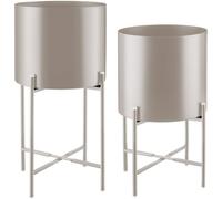 tectake Plant Stands Kalmar in Taupe TECTAKE Taupe