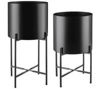 tectake Plant Stands Kalmar in Black TECTAKE Black