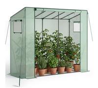 Tectake Plastic Greenhouse Anton 200 X 77 X 170 Cm, Weatherproof - 200 X 77 X 170 Cm