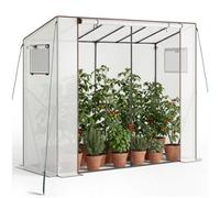 Tectake Plastic Greenhouse Anton 200 X 77 X 170 Cm, Weatherproof - 200 X 77 X 170 Cm