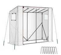 tectake Plastic Greenhouse Anton 200 X 77 X 170 Cm, Weatherproof in Clear | Size: Large TECTAKE Clear Large