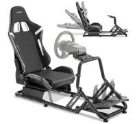 Tectake Play Gaming Chair, Racing Seat, Compatible With Many Consoles - Black/black