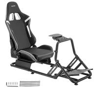 Tectake Play Gaming Chair, Racing Seat, Compatible With Many Consoles - Black/black