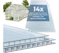 Tectake Polycarbonate Panels - Dual-Walled, Cuttable, Insulating - 121 X 60.5 X 0.4 Cm