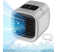 tectake Portable Air Cooler Frosty in Grey TECTAKE Grey