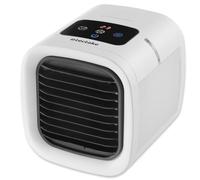 tectake® Portable Air Cooler with Water Tank, 5 Speeds & 2 Cooling Settings, Mini Air Conditioner with LED Touch Panel, Side Lighting & USB-C Connection, Cooling Fan for Home & Office - White