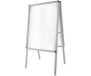 Tectake Poster Board - A1, Double-Sided, Foldable, Including 2 Protection Films - Grey
