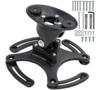 Tectake Projector Ceiling Mount - Universal Fit, Tilt & 360 Degree Swivel, 30 Kg Capacity - Black