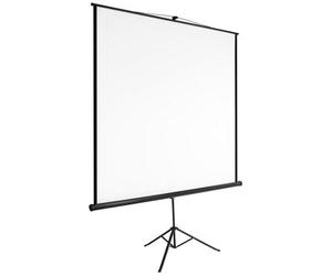 Tectake Projector Screen - Extendable, With Sturdy, Foldable Tripod, For Hd And 3D 178 X 178 Cm - White