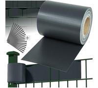 TecTake® PVC Fence Screening, Temperature-Resistant Garden Screening Roll with Double-Sided Printing for Wind, Noise & UV Protection, Ideal Garden, Patio & Balcony Privacy Screen - 35 m, Anthracite