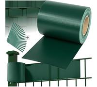 TecTake® PVC Fence Screening, Temperature-Resistant Garden Screening Roll with Double-Sided Printing for Wind, Noise & UV Protection, Ideal Garden, Patio & Balcony Privacy Screen - 35 m, Green
