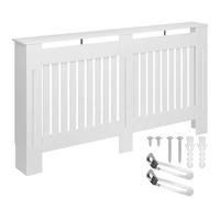 tectake Vila Wooden Louvre Radiator Cover 19 x 152 x 82cm