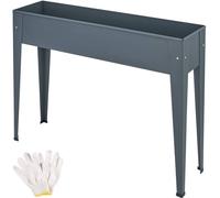 tectake Raised Bed Calendula 98.5 X 26 X 82.5 Cm in Dark Grey TECTAKE Dark Grey 98.5 X 26 X 82.5 Cm