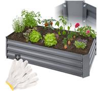 Tectake Pimpinella Zinc-plated Raised Bed Grey