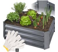 Tectake Raised Bed Valeriana With Zinc-plating (80X60X30cm) Grey