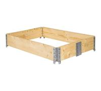 Tectake 1 Raised Bed - Foldable And Stackable 120X80X19 Cm - Wood Decor