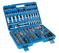 171pc 1/2 3/8 1/4 " socket set screwdriver bit torx ratchet driver case tool nut