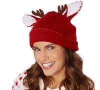 tectake Reindeer Hat Red TECTAKE Red One Size