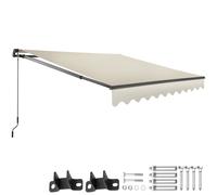 tectake Retractable Awning Ornella in Beige | Size: Large TECTAKE Beige Large