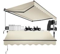 tectake Retractable Awning Ornella in Beige | Size: Large TECTAKE Beige Large