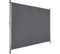 tectake Retractable Awning Taija in Dark Grey | Size: 200 cm x 310 cm TECTAKE Dark Grey 200 cm x 310 cm