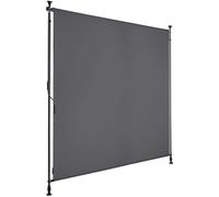 tectake Retractable Awning Taija in Dark Grey | Size: Large TECTAKE Dark Grey Large