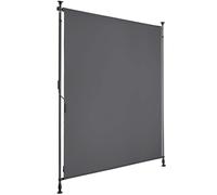 tectake Retractable Awning Taija in Dark Grey | Size: Large TECTAKE Dark Grey Large