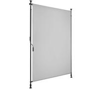 tectake Retractable Awning Taija - tooless installation, with hand crank, retractable and UV blocking - 310x108cm, light grey, Grey