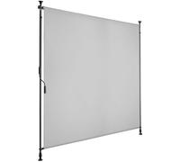 tectake Retractable Awning Taija - tooless installation, with hand crank, retractable and UV blocking - 310x158cm, light grey, Grey