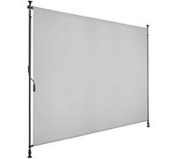tectake Retractable Awning Taija in Light Grey | Size: Large TECTAKE Light Grey Large