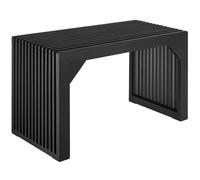 tectake Ribb Stool/Bench, Slatted Design, Weight Capacity Up To 350 Kg in Black | Size: Large TECTAKE Black L