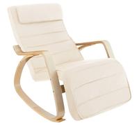 tectake Rocking Chair Onda in Beige TECTAKE Beige