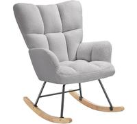 tectake Rocking Chair Torve in Light Grey TECTAKE Light Grey