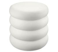 Tectake Round Side Table Adina For Indoor & Outdoor Use With Floor Protectors - Cream