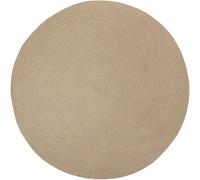 tectake® Woven Jute Rug in Cosy Boho Style, Round Rug in Durable Jute & Polyester Blend, Non-Stretch, Allergy-Friendly & Low-Maintenance Carpet, Ideal as Living Room & Bedroom Carpet - Ø 160 cm