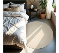 Tectake Rug Zonelle - Short Pile And Ultra-Soft, Rectangular Or Round 120 Cm - Beige